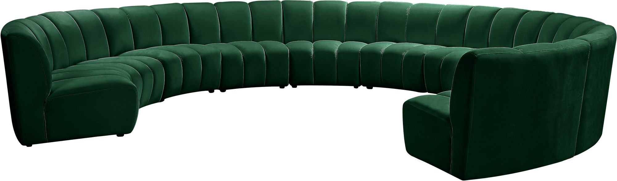 Infinity 183" 10-Piece Velvet Modular Sectional