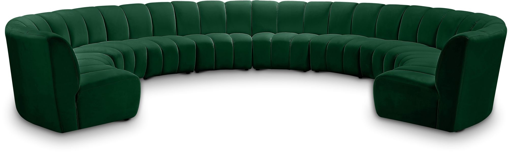 Infinity 183" 10-Piece Boucle Fabric Sectional Sofa