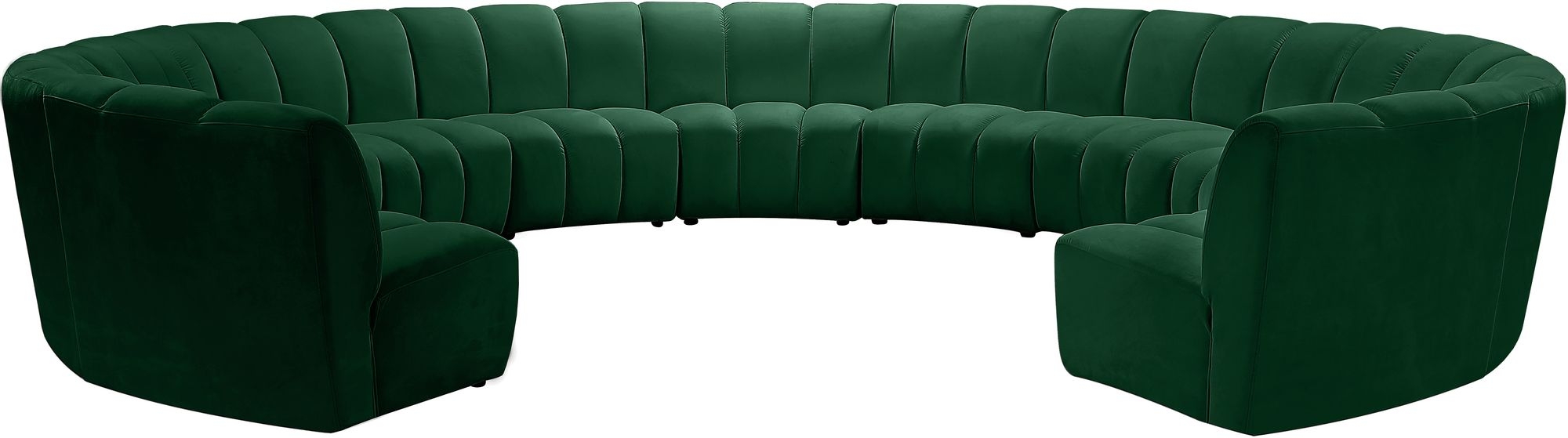 Infinity 183" 11-Piece Boucle Fabric Sectional Sofa