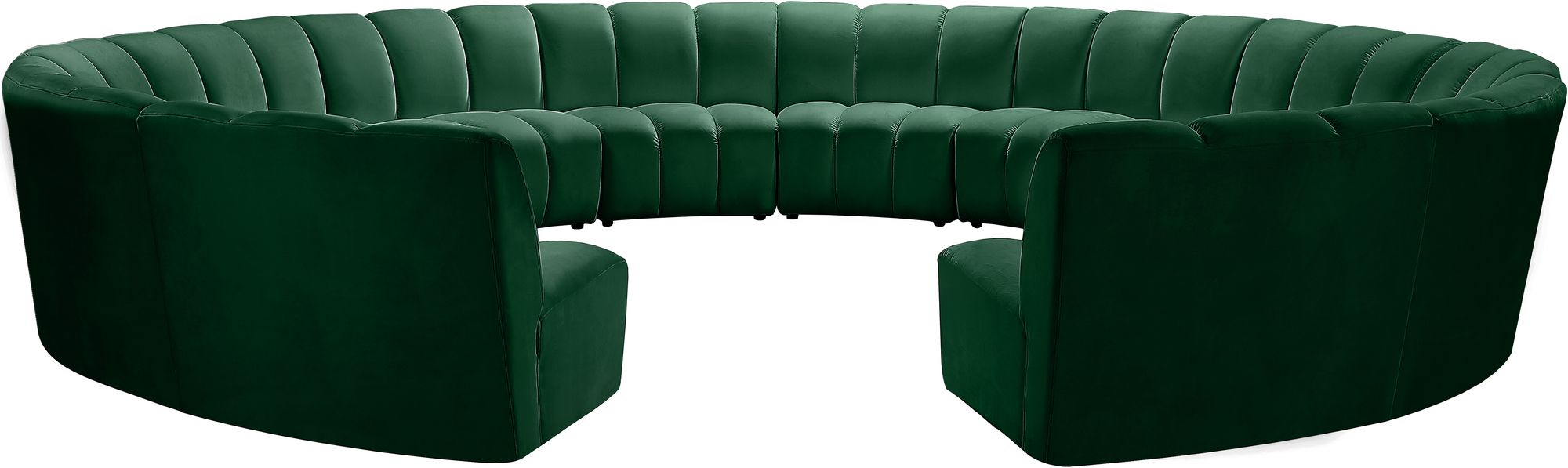Infinity 183" 12-Piece Velvet Modular Sectional
