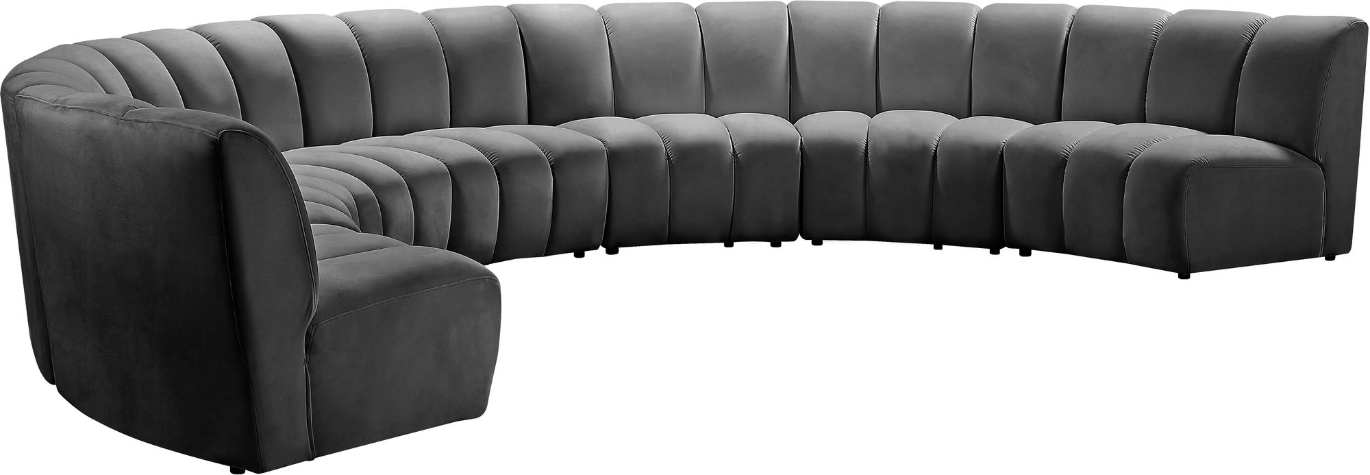 Infinity 183" 7-Piece Velvet Modular Sectional