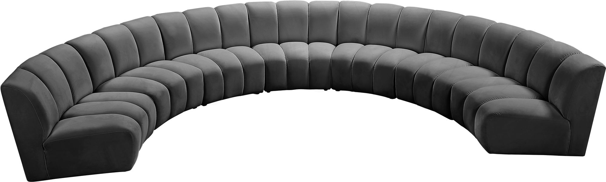 Infinity 183" 7-Piece Velvet Modular Sectional