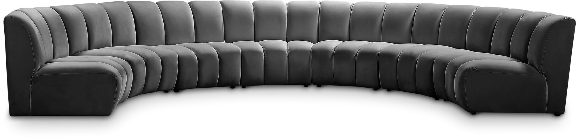 Infinity 183" 7-Piece Boucle Fabric Sectional Sofa