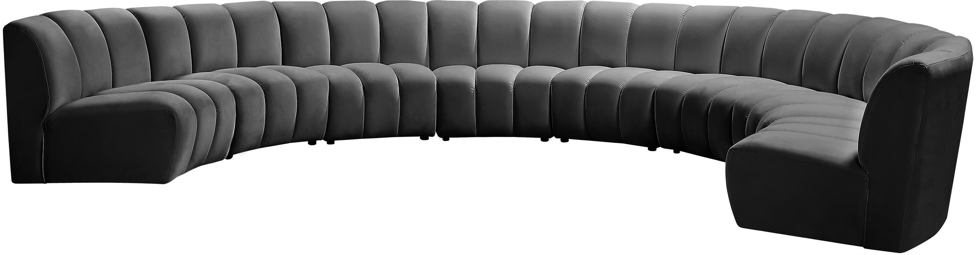 Infinity 183" 8-Piece Boucle Fabric Sectional Sofa