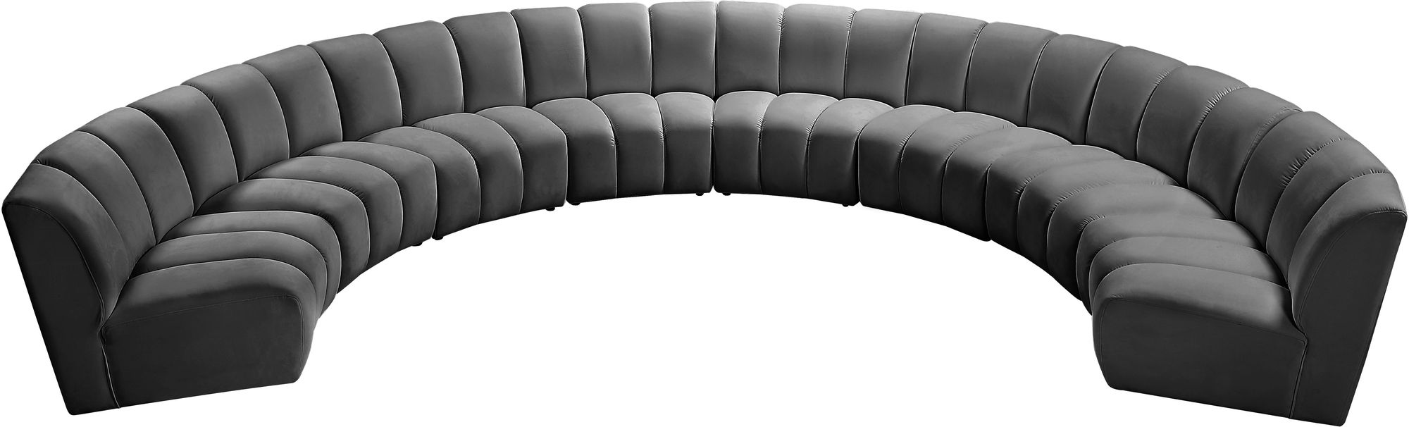 Infinity 183" 8-Piece Velvet Modular Sectional