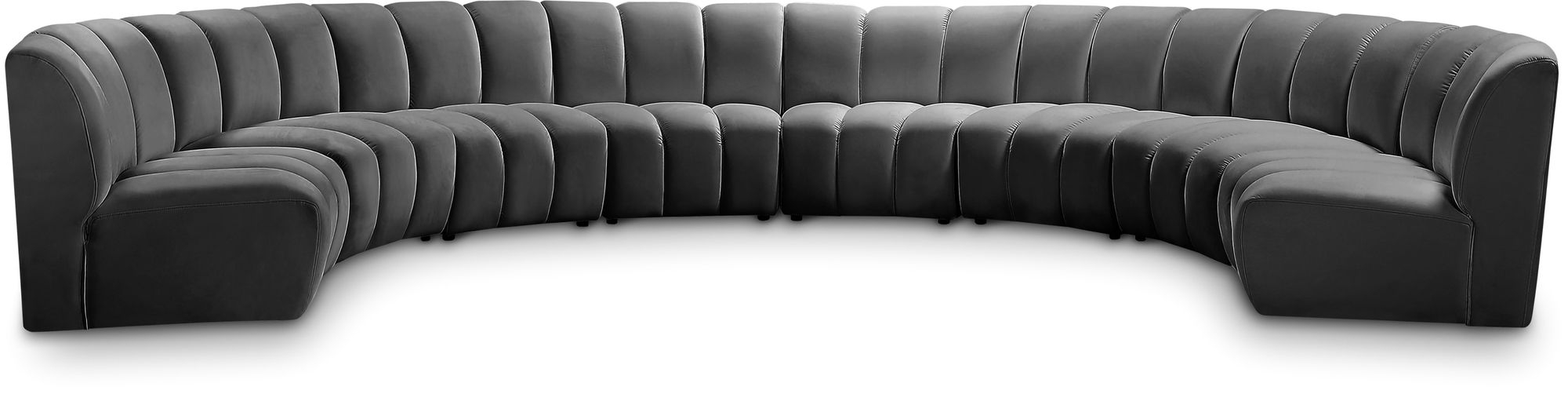 Infinity 183" 8-Piece Boucle Fabric Sectional Sofa