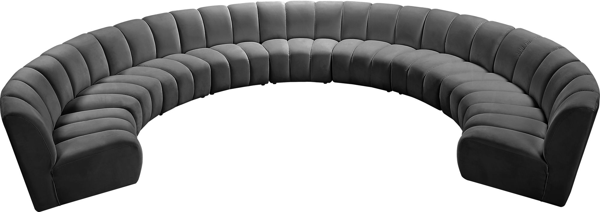 Infinity 183" 9-Piece Velvet Modular Sectional