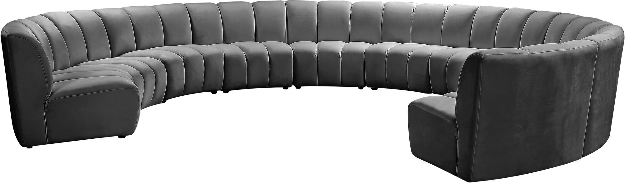 Infinity 183" 10-Piece Boucle Fabric Sectional Sofa