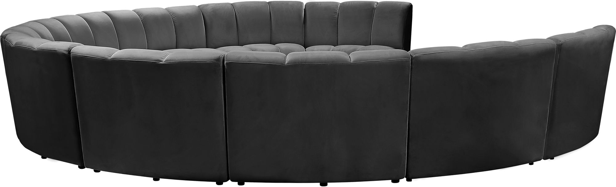 Infinity 183" 10-Piece Velvet Modular Sectional