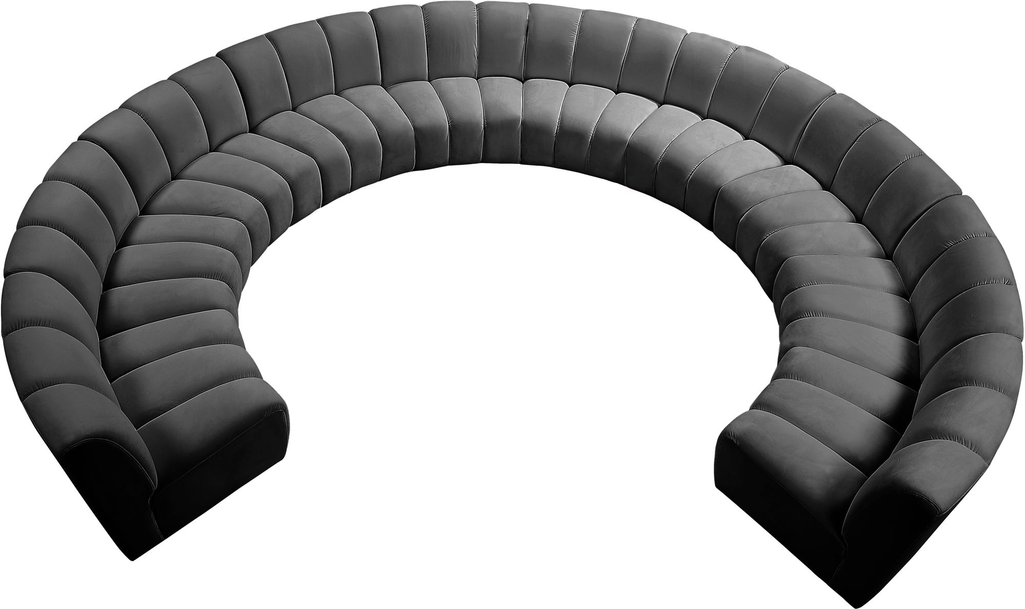 Infinity 183" 10-Piece Boucle Fabric Sectional Sofa
