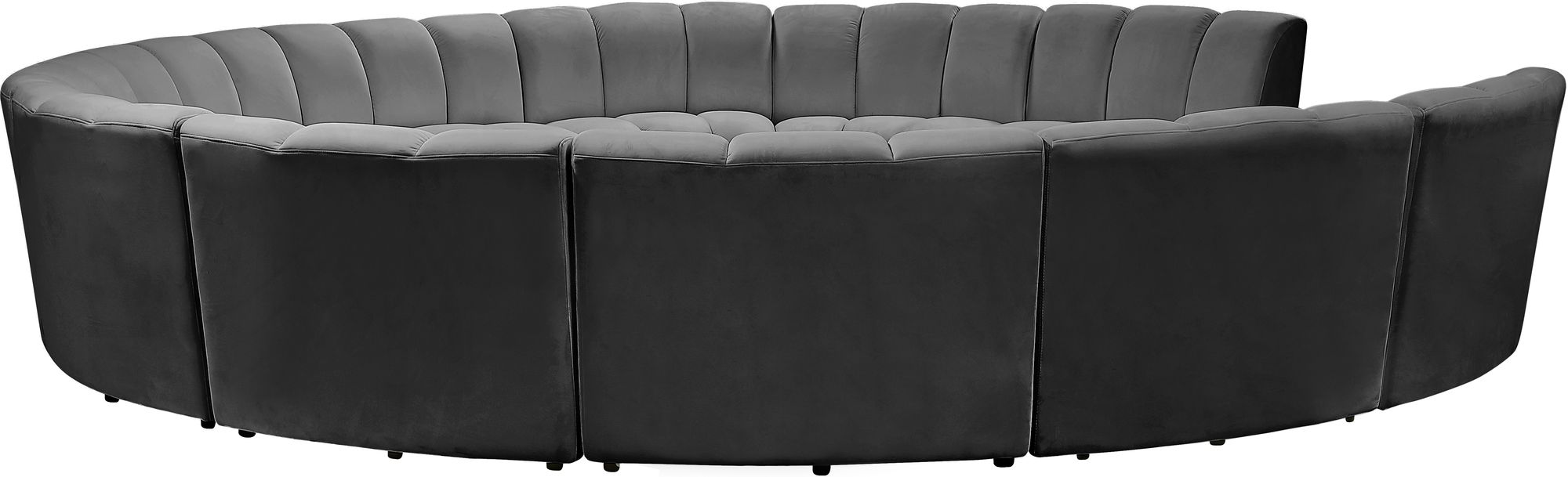 Infinity 183" 11-Piece Velvet Modular Sectional