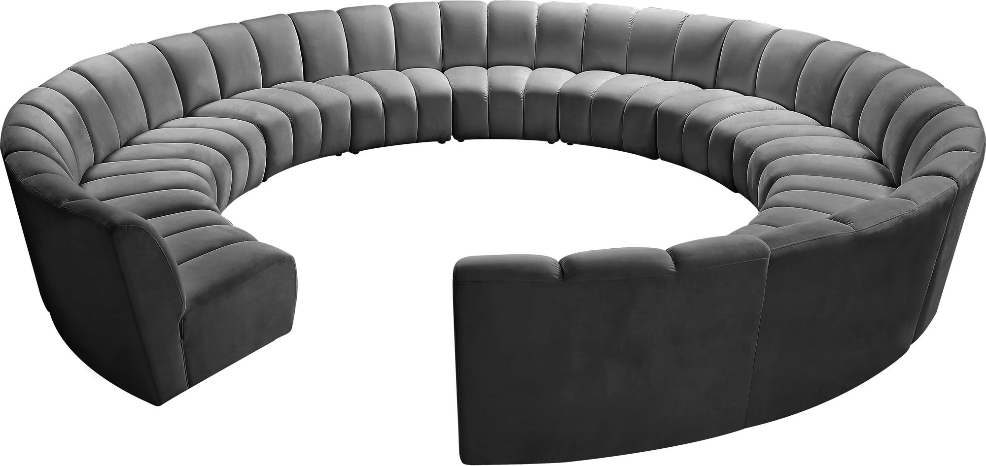 Infinity 183" 12-Piece Boucle Fabric Sectional Sofa