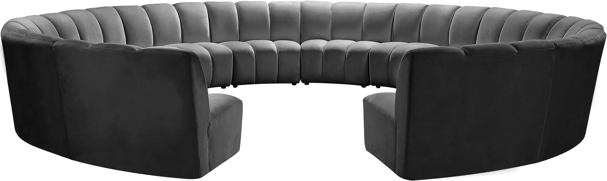 Infinity 183" 12-Piece Velvet Modular Sectional