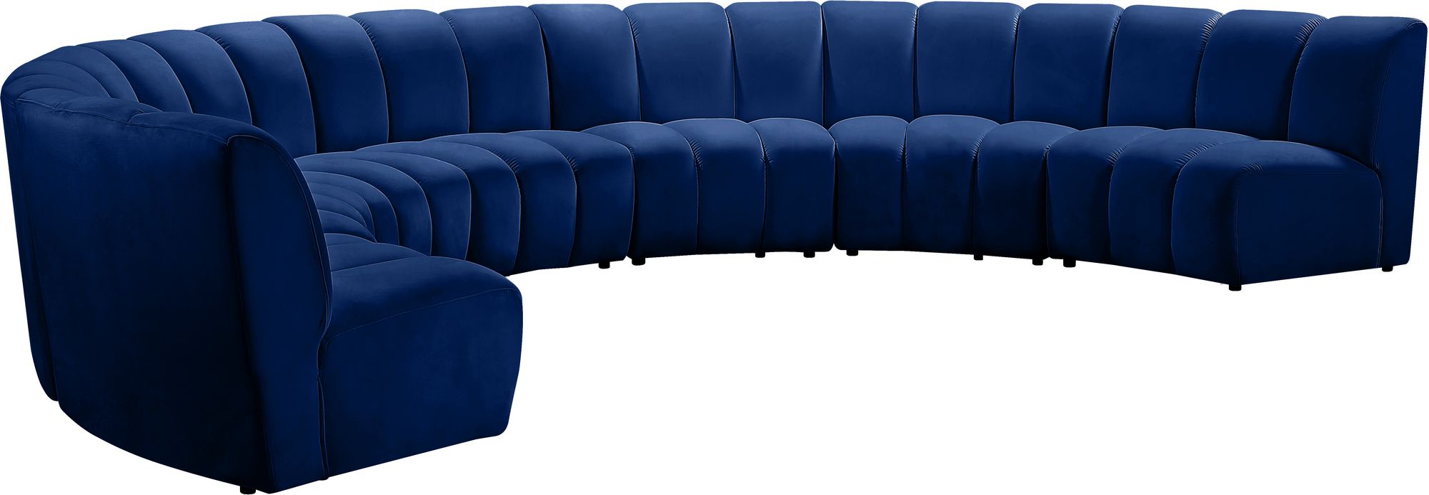 Infinity 183" 7-Piece Velvet Modular Sectional