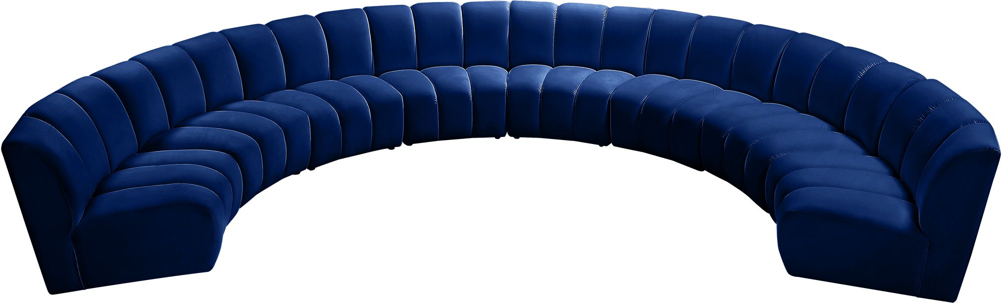 Infinity 183" 8-Piece Velvet Modular Sectional
