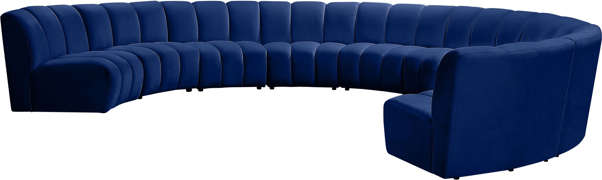 Infinity 183" 9-Piece Velvet Modular Sectional