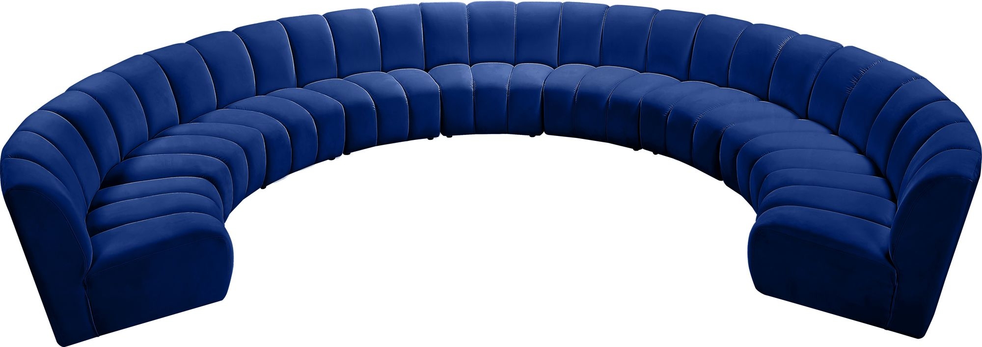 Infinity 183" 9-Piece Boucle Fabric Sectional Sofa