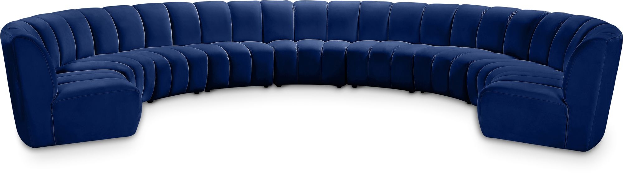 Infinity 183" 9-Piece Boucle Fabric Sectional Sofa