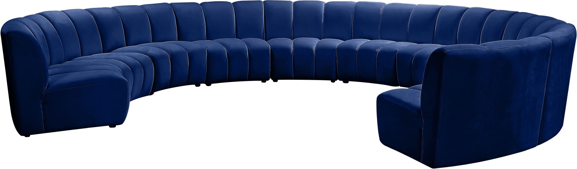 Infinity 183" 10-Piece Boucle Fabric Sectional Sofa