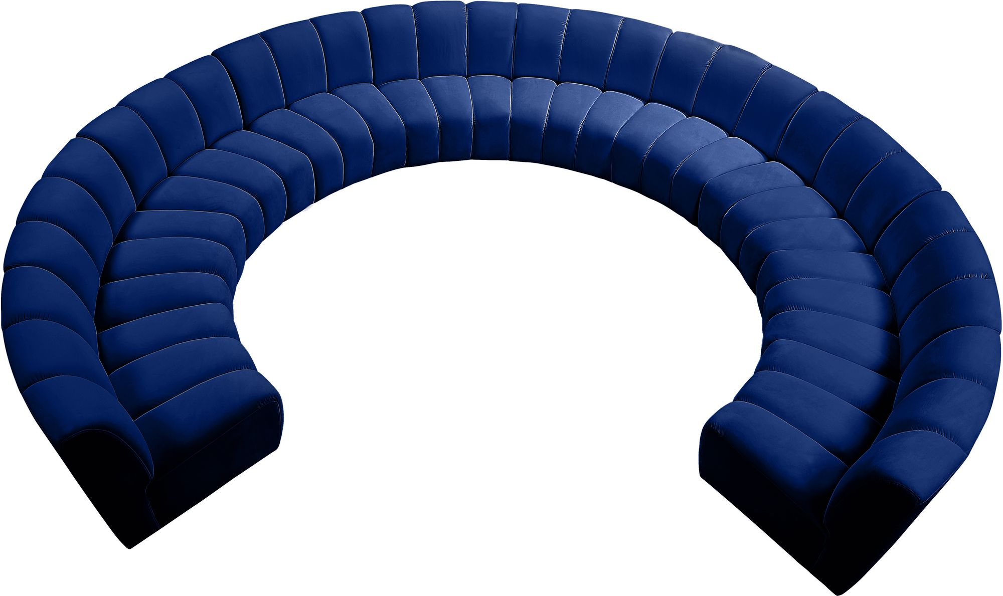 Infinity 183" 10-Piece Velvet Modular Sectional