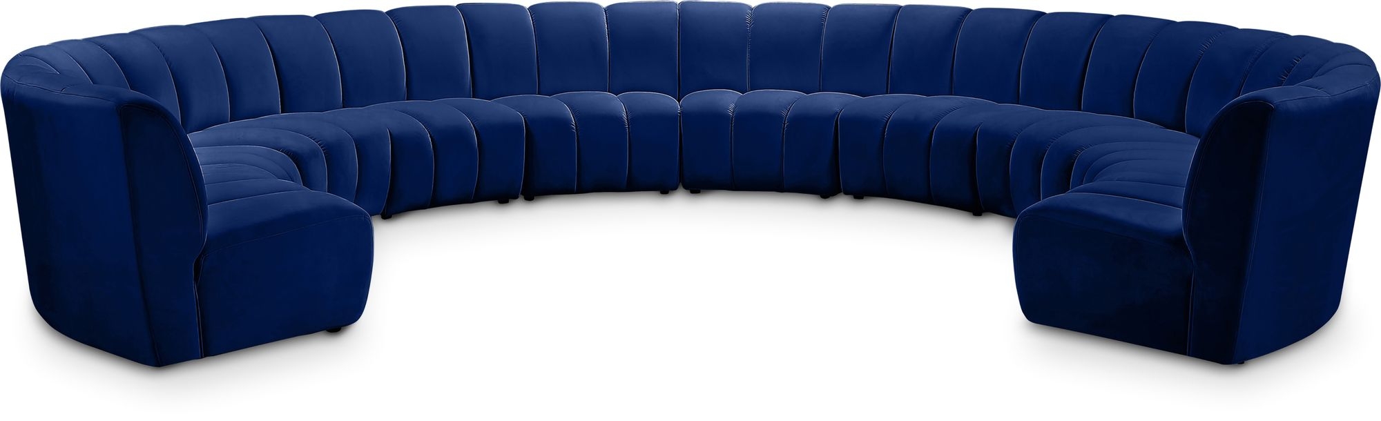 Infinity 183" 10-Piece Boucle Fabric Sectional Sofa