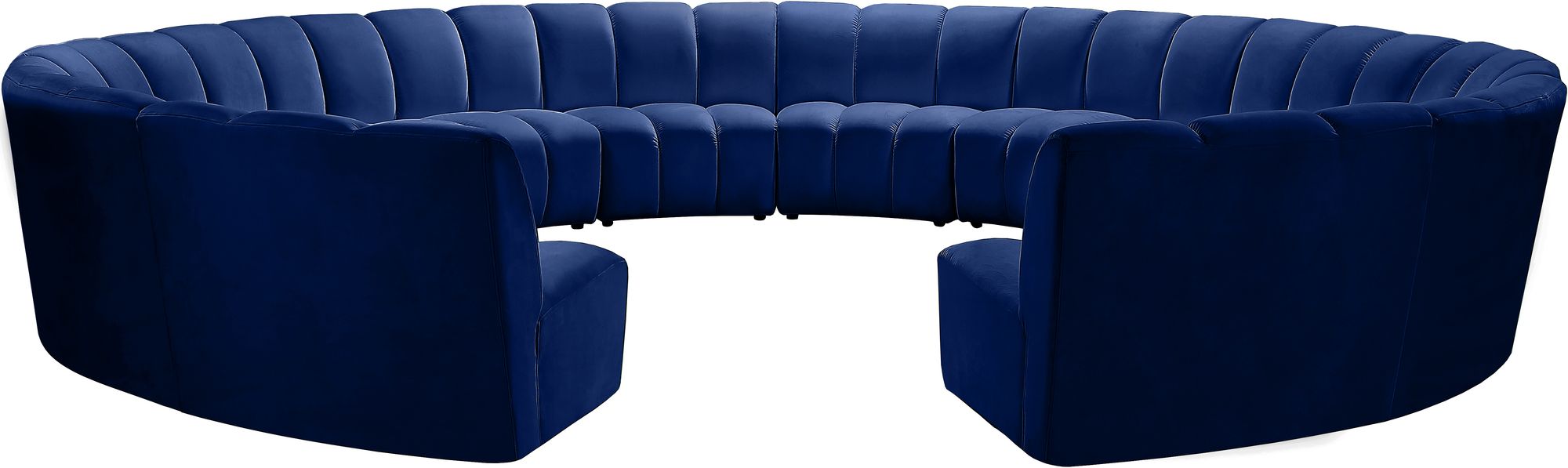 Infinity 183" 12-Piece Velvet Modular Sectional