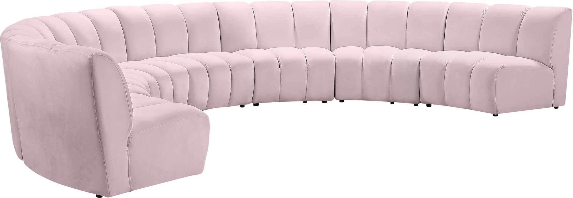 Infinity 183" 7-Piece Velvet Modular Sectional
