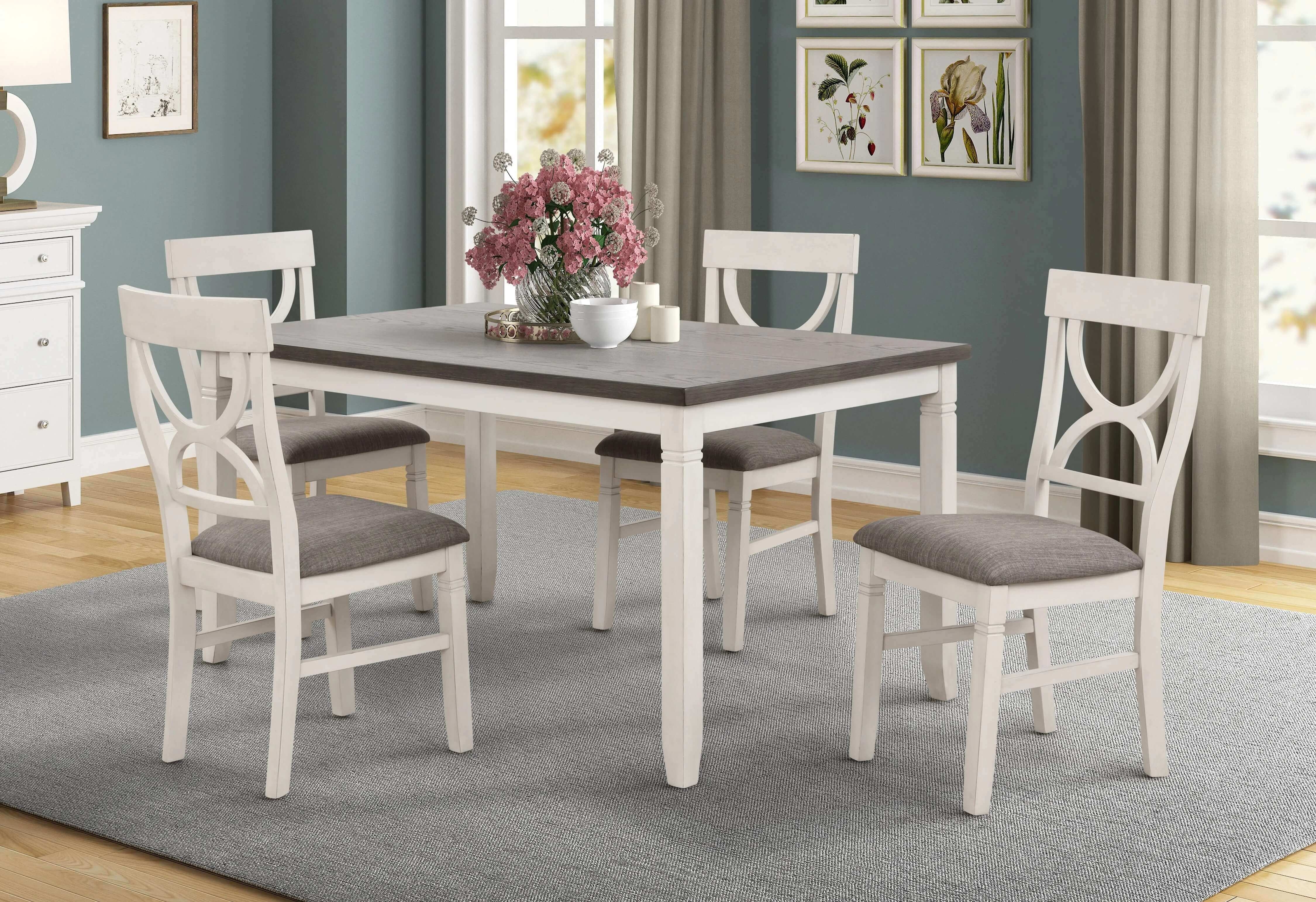 SM 8615 5-Piece Fabric/Wood Dining Room Set