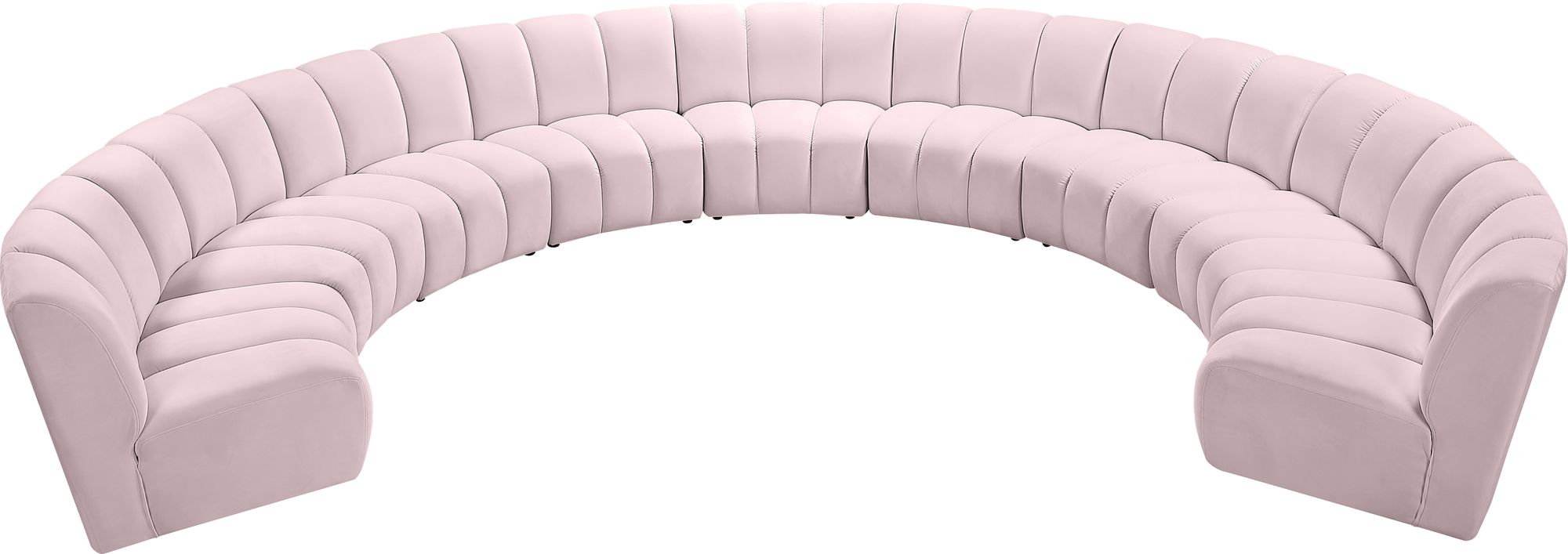 Infinity 183" 9-Piece Velvet Modular Sectional