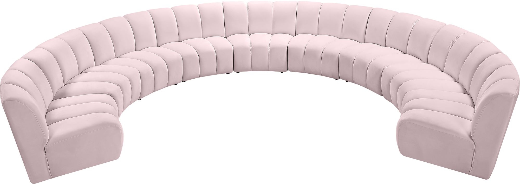 Infinity 183" 9-Piece Boucle Fabric Sectional Sofa