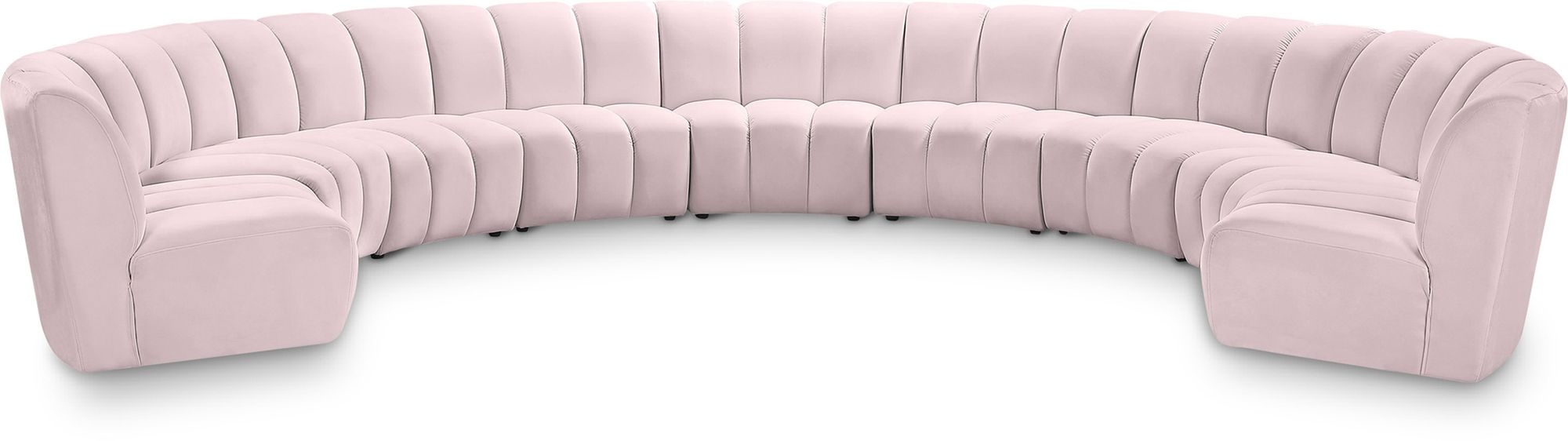 Infinity 183" 9-Piece Boucle Fabric Sectional Sofa