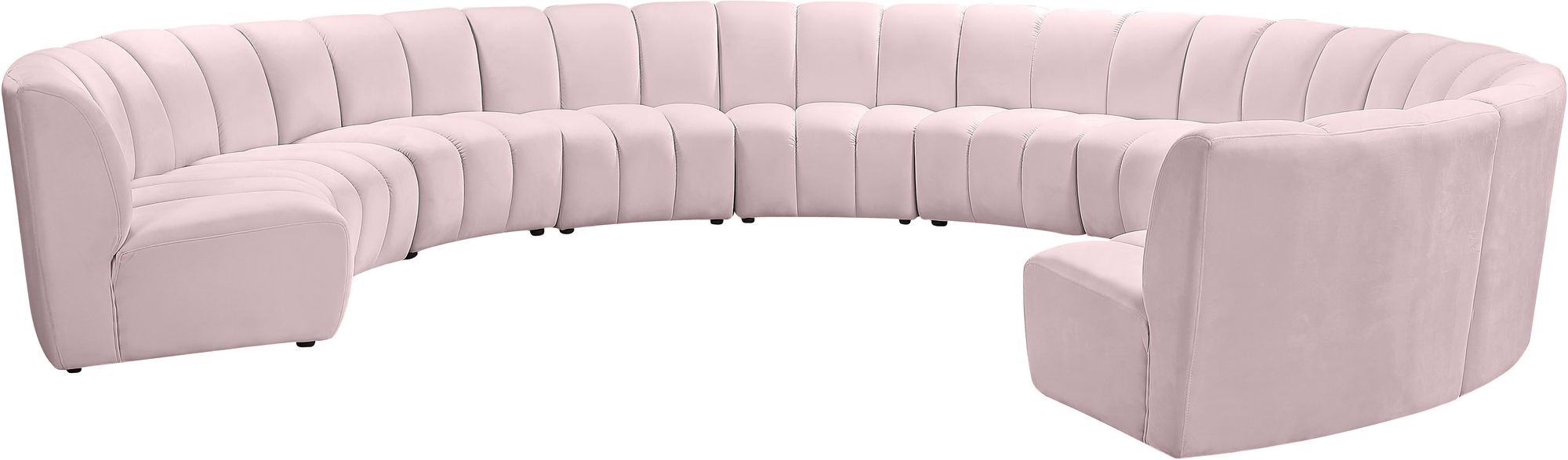 Infinity 183" 10-Piece Velvet Modular Sectional