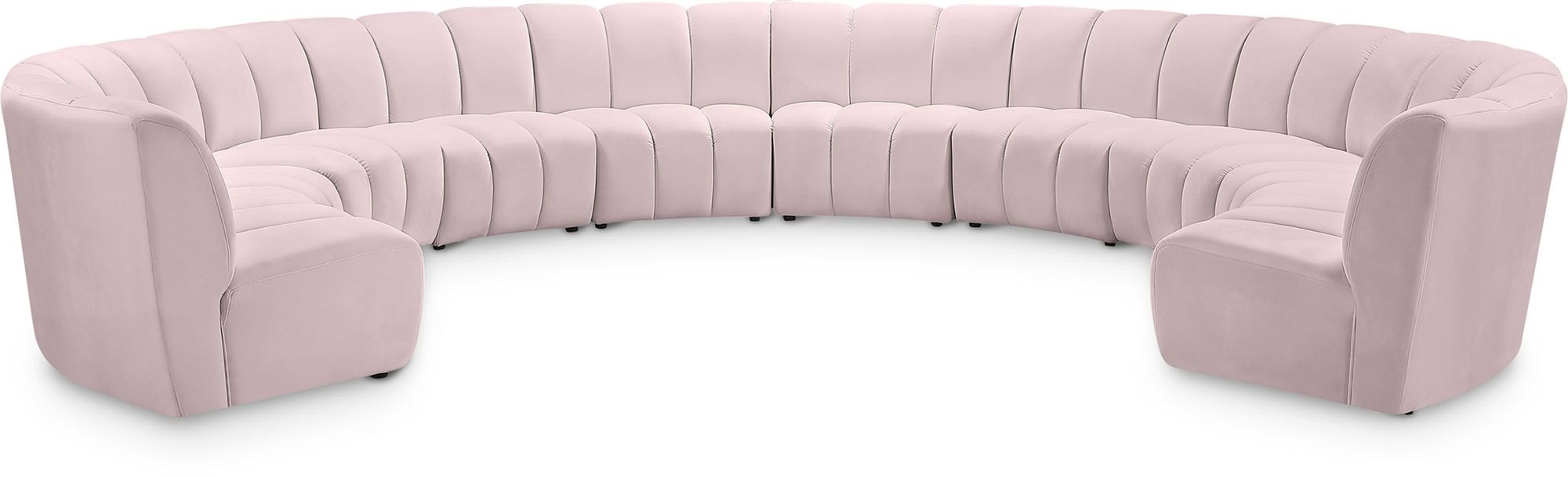 Infinity 183" 10-Piece Boucle Fabric Sectional Sofa