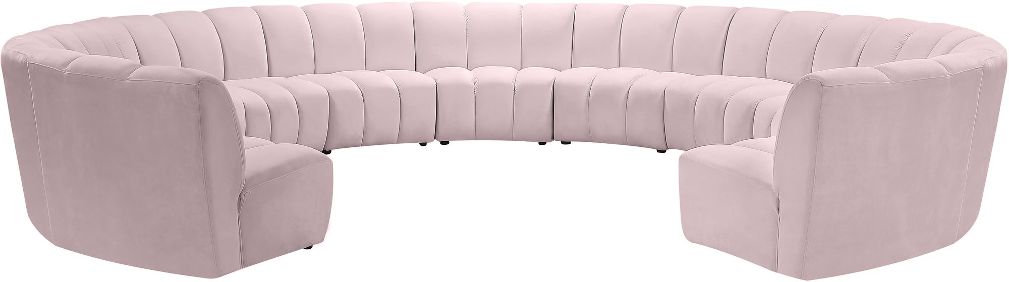 Infinity 183" 11-Piece Velvet Modular Sectional
