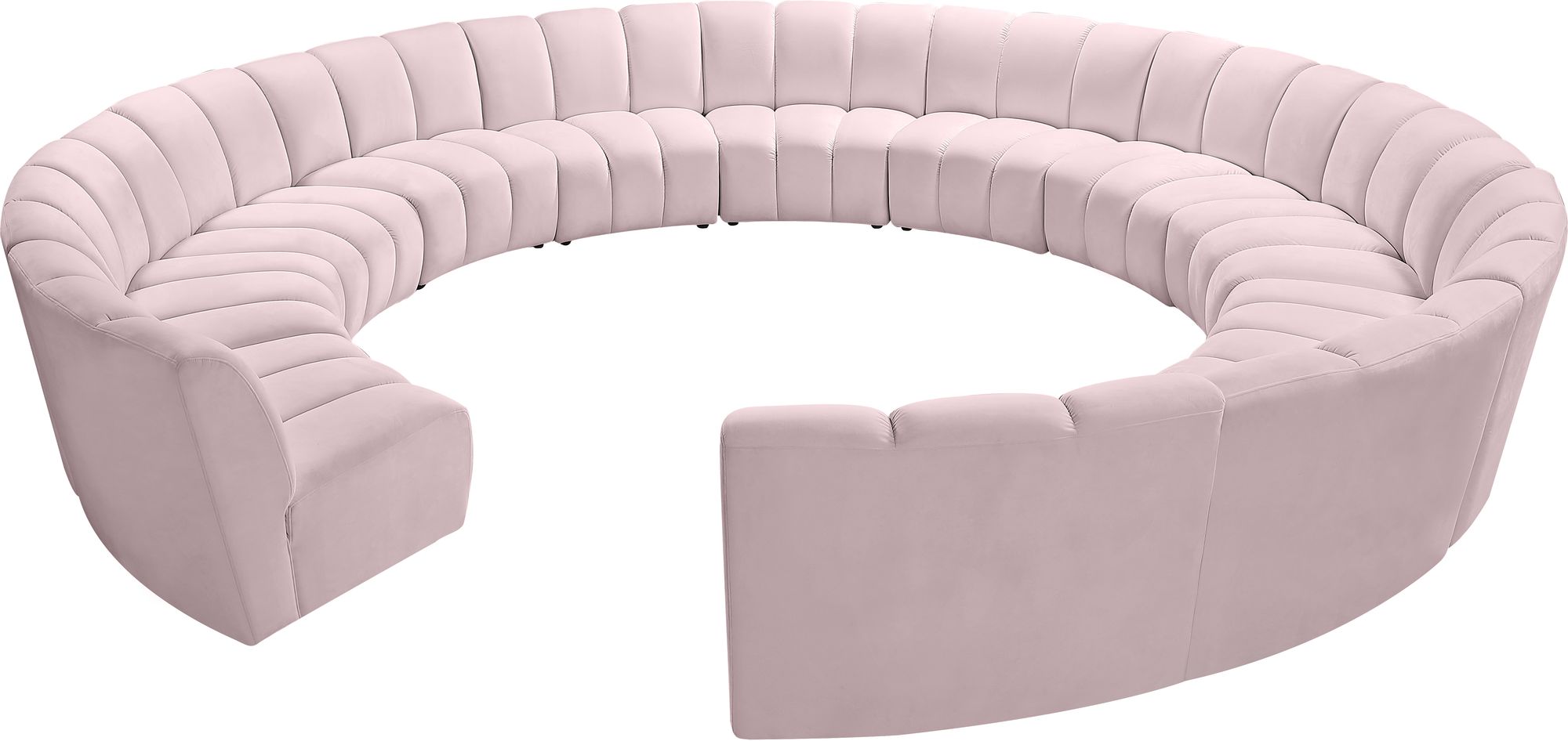 Infinity 183" 12-Piece Velvet Modular Sectional