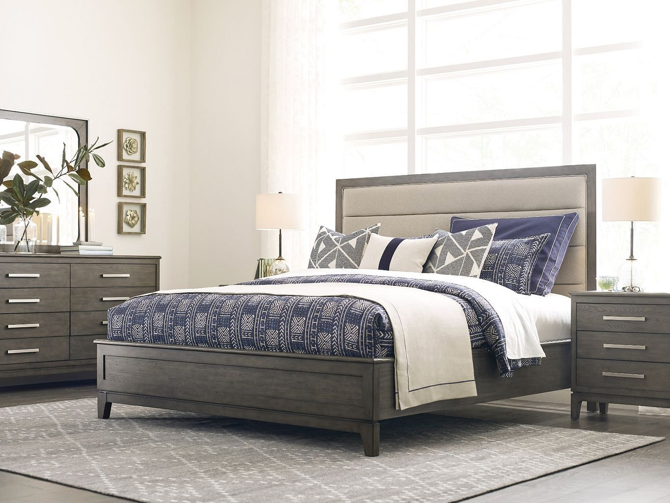 Cascade Ross Fabric/Wood Panel Bed