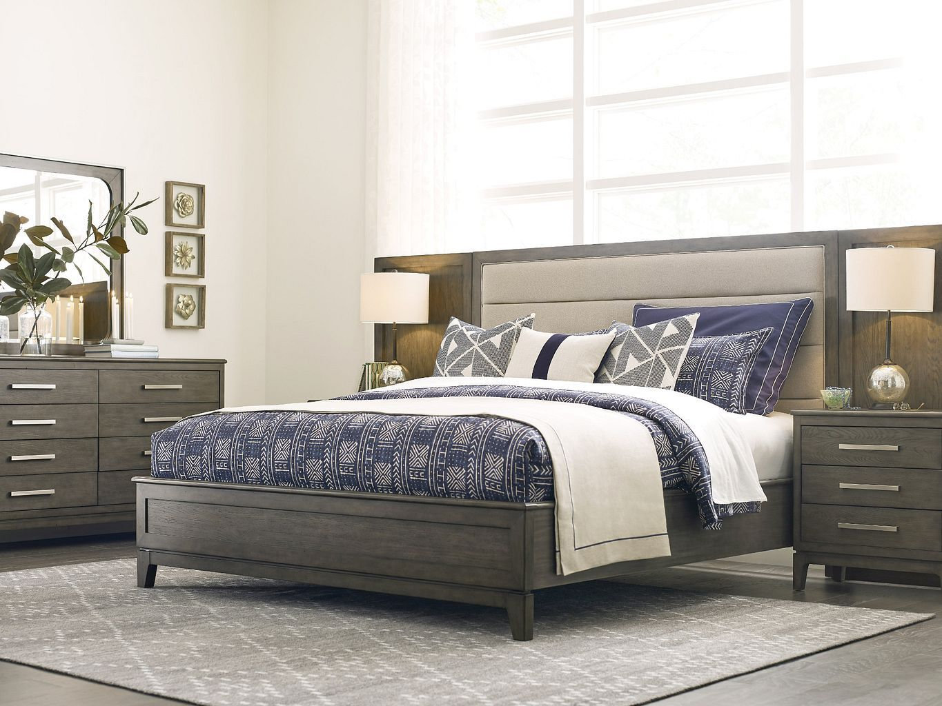 Cascade Ross Fabric/Wood Panel Bed