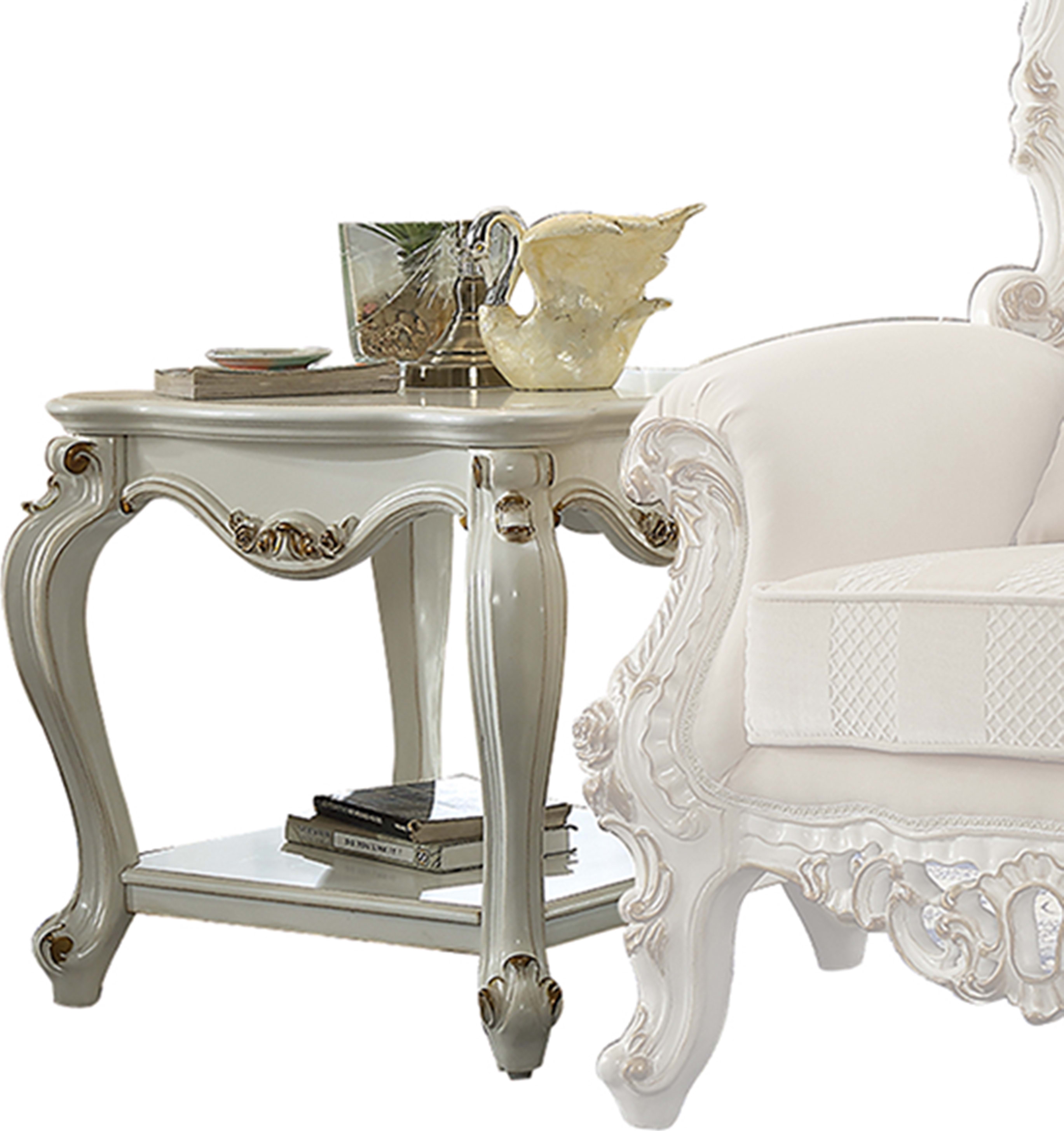 Benjara, White Finely Designed Wooden