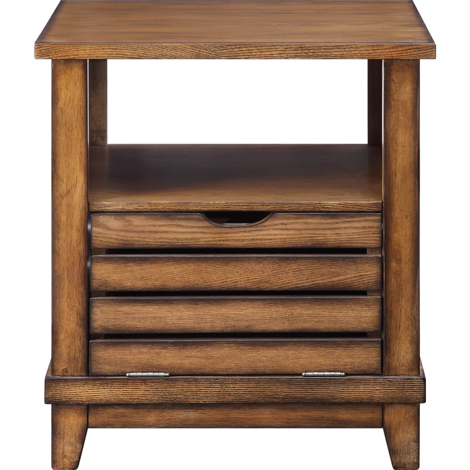 Gabriella Wood Rectangular Storage Coffee Table Set w/Casters