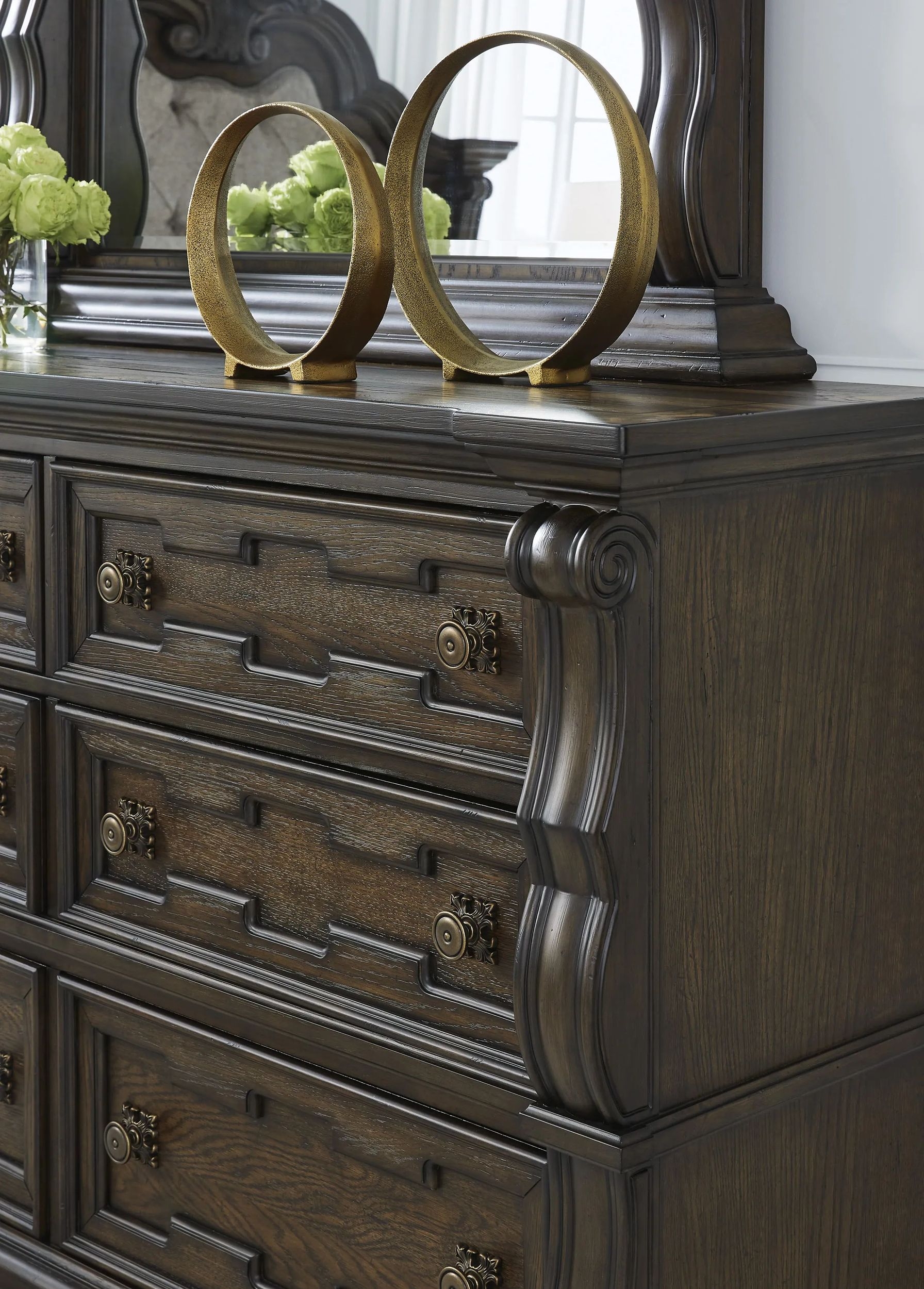 Ashley SM Maylee 6-Drawer Wood Veneer Dresser