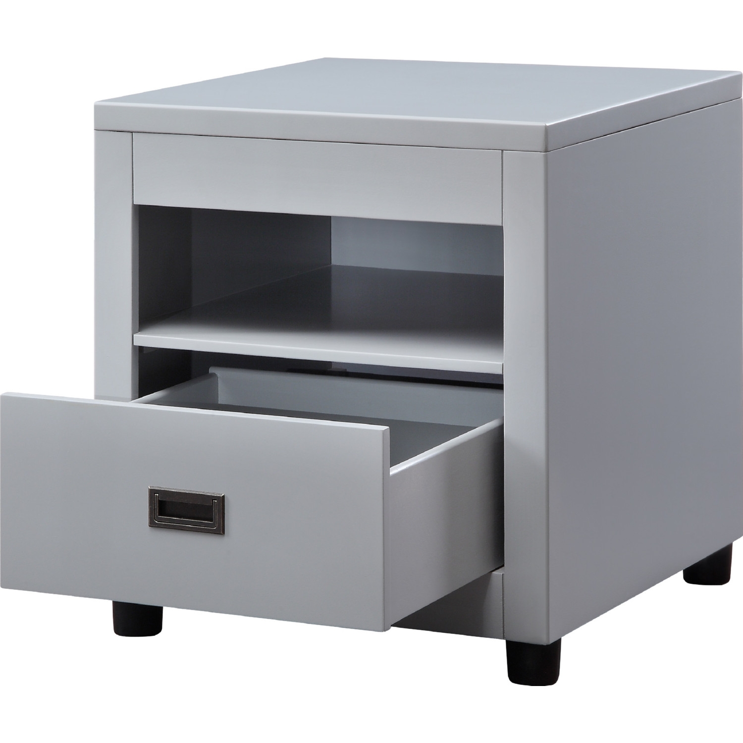 Eleanor Wood Square Storage End Table