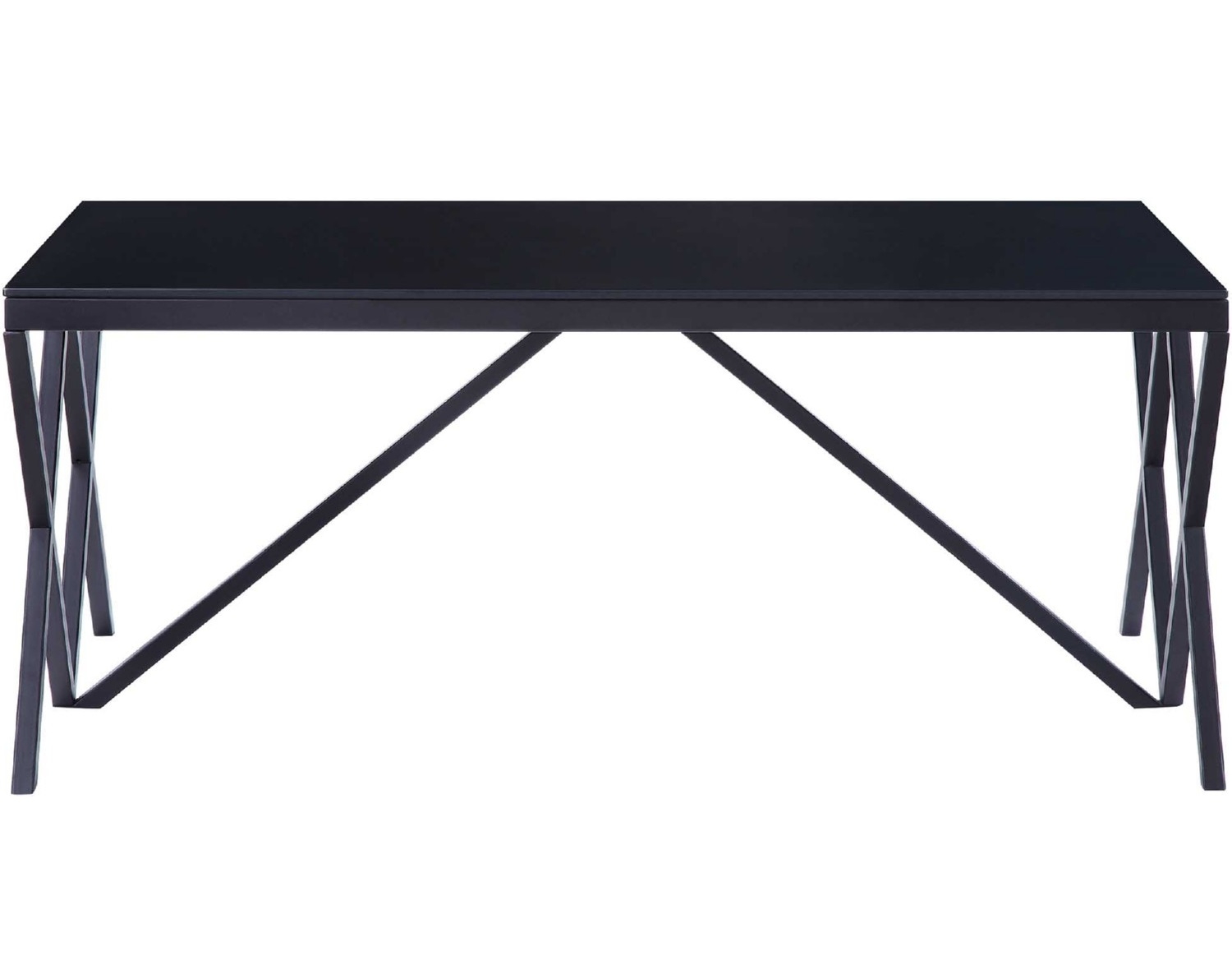 Magenta Glass/Metal Rectangular Coffee Table Set