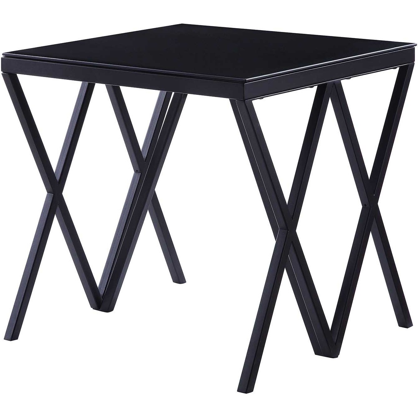 Magenta Glass/Metal Rectangular Coffee Table Set