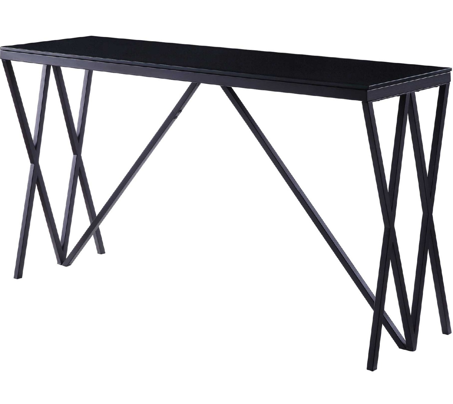 Magenta Glass/Metal Rectangular Coffee Table Set