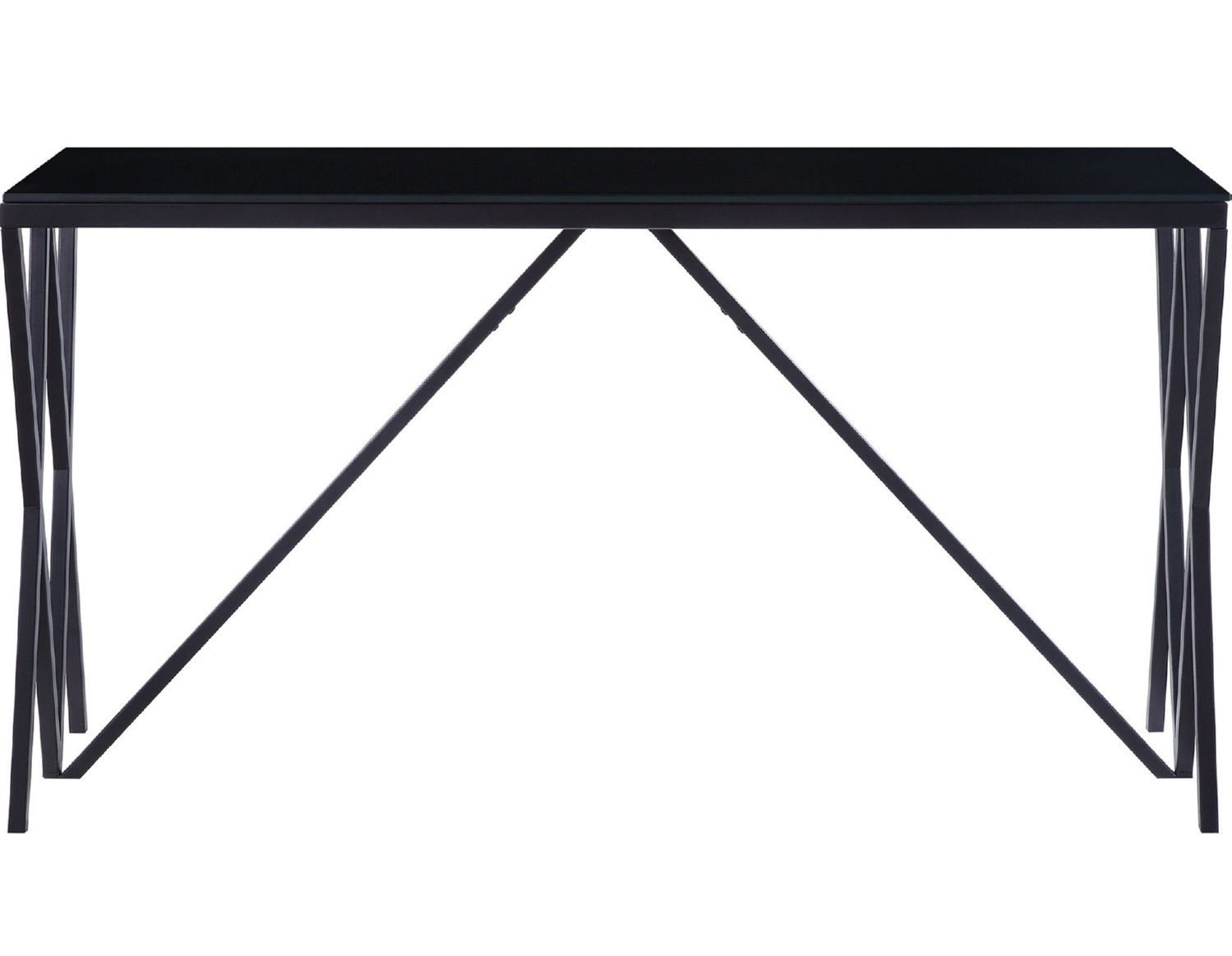 Magenta Glass/Metal Rectangular Coffee Table Set