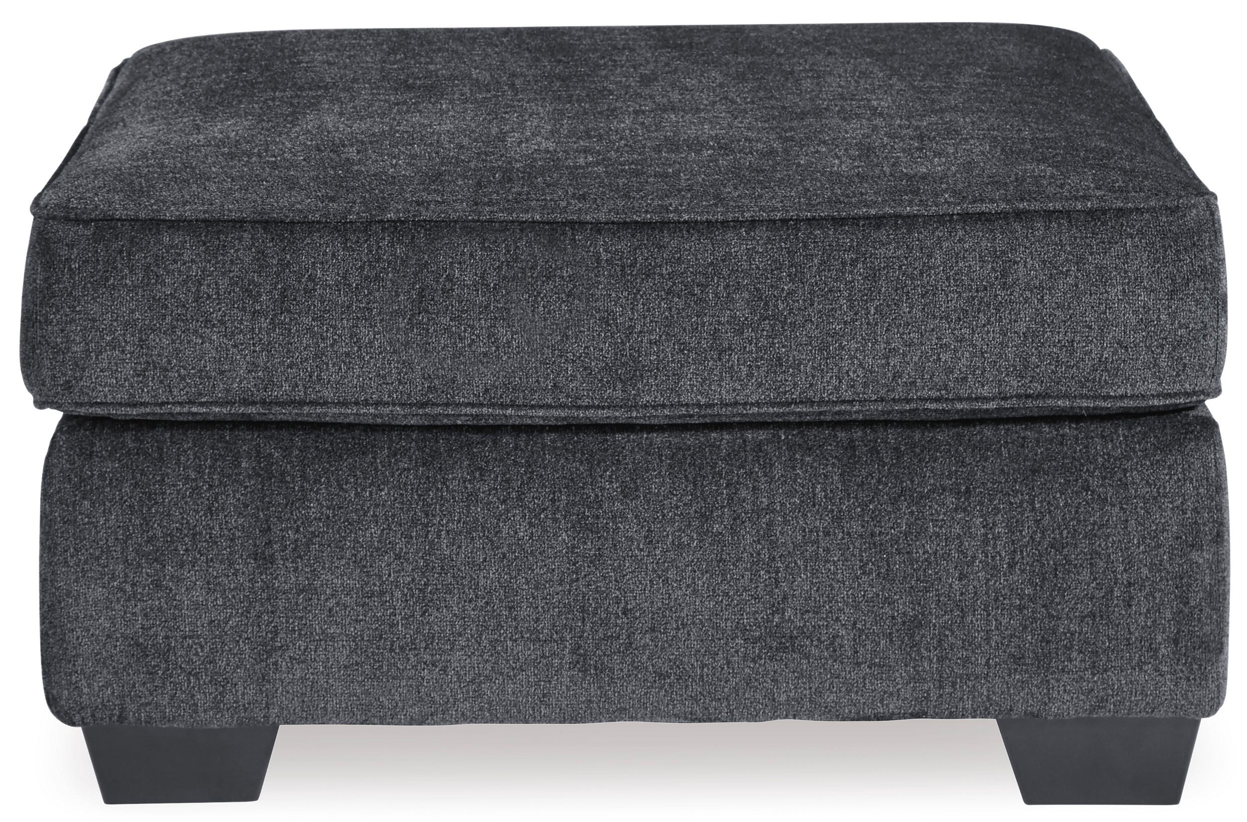 Altari 34" Square Oversized Accent Ottoman - Slate Gray Polyester
