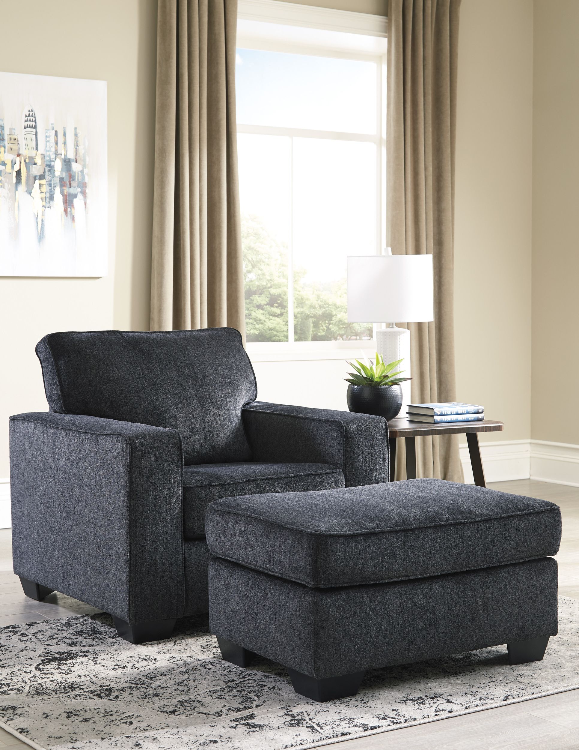 Altari Polyester Ottoman