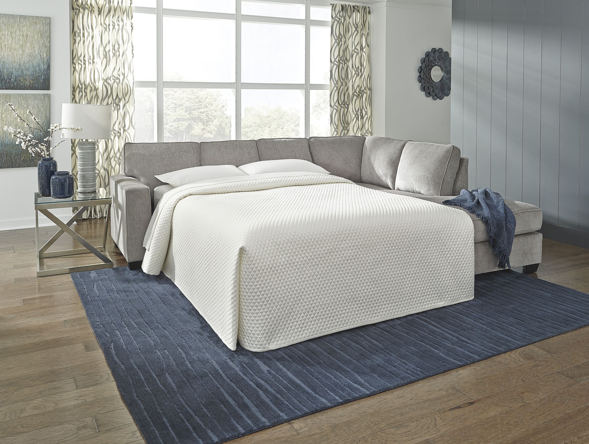 Altari 2-Piece Polyester Sleeper Sectional with Right Arm Chaise