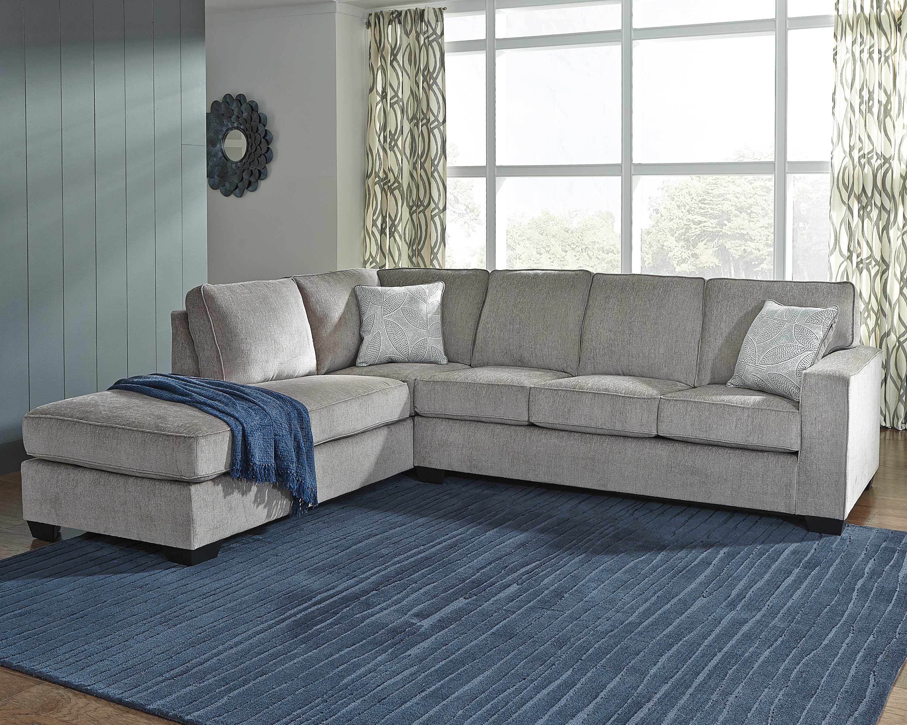 Ashley SM Altari Polyester Fabric 2-Piece Sectional Sofa