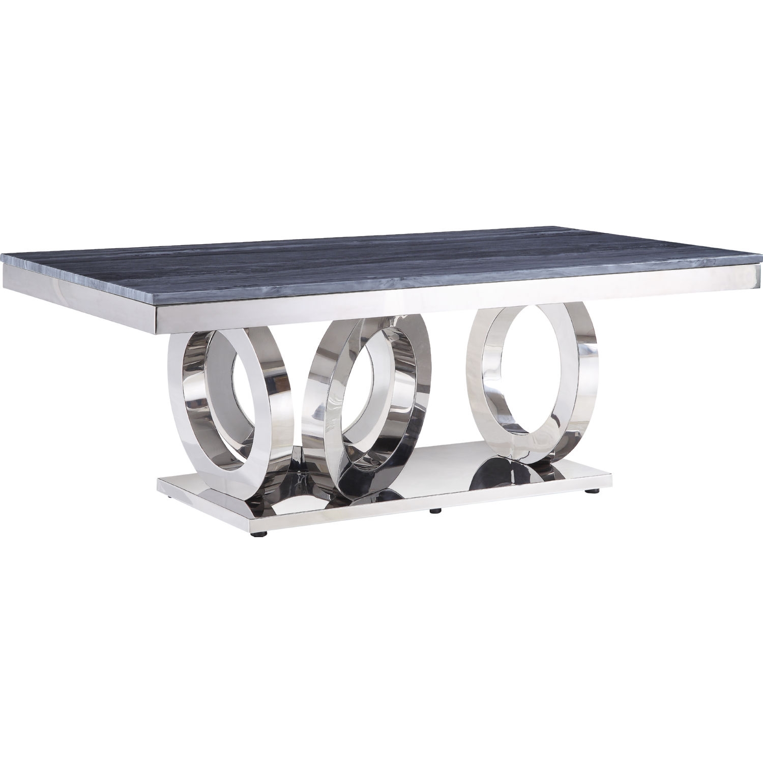 Zasir Faux Marble Rectangular Coffee Table Set